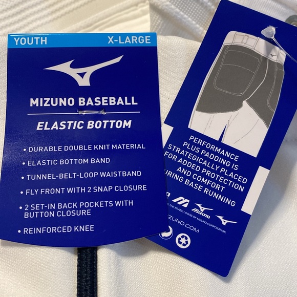 Mizuno Youth Select Piped Pant - 350149 Elastic Bottom (C207) - Picture 4 of 6